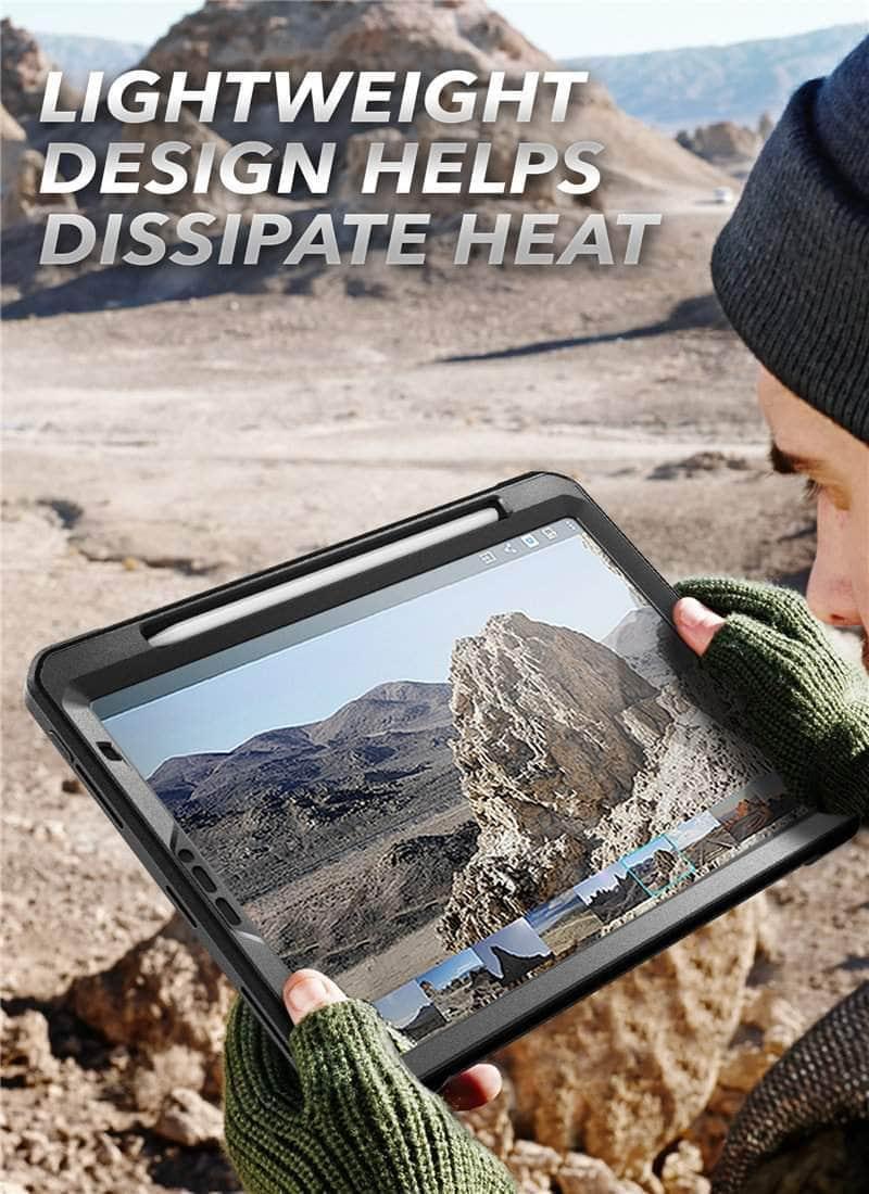 CaseBuddy Australia Casebuddy Black iPad Pro 12.9 (2020) SUPCASE UB Pencil Charging Built-in Screen Protector Full-Body Rugged Case