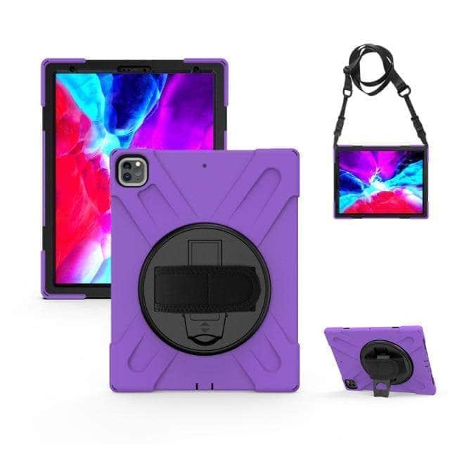 CaseBuddy Australia Casebuddy Purple iPad Pro 12.9 2021 A2379 A2461 A2462 Heavy Duty Rugged Protection Case