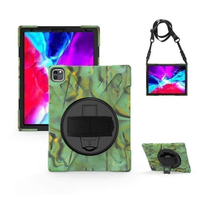 CaseBuddy Australia Casebuddy Camouflage iPad Pro 12.9 2021 A2379 A2461 A2462 Heavy Duty Rugged Protection Case