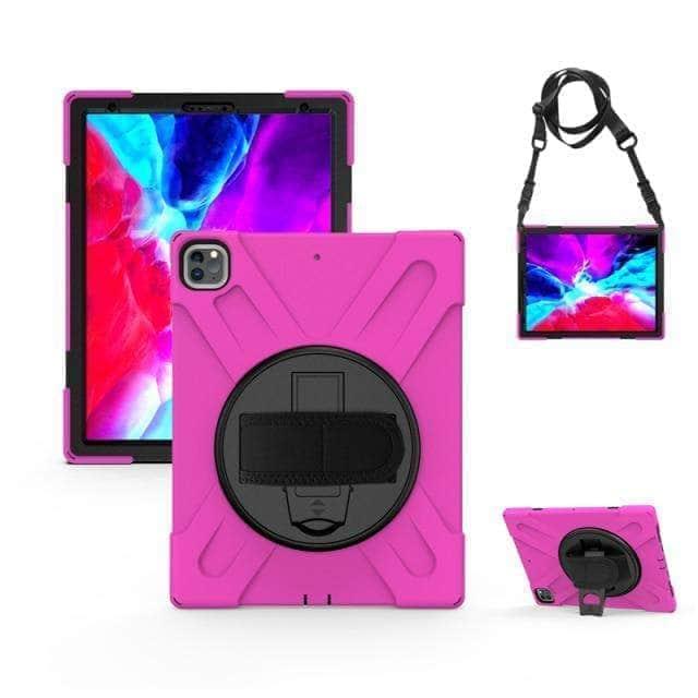 CaseBuddy Australia Casebuddy Rose Pink iPad Pro 12.9 2021 A2379 A2461 A2462 Heavy Duty Rugged Protection Case
