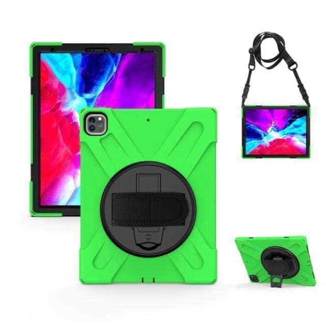 CaseBuddy Australia Casebuddy Green iPad Pro 12.9 2021 A2379 A2461 A2462 Heavy Duty Rugged Protection Case