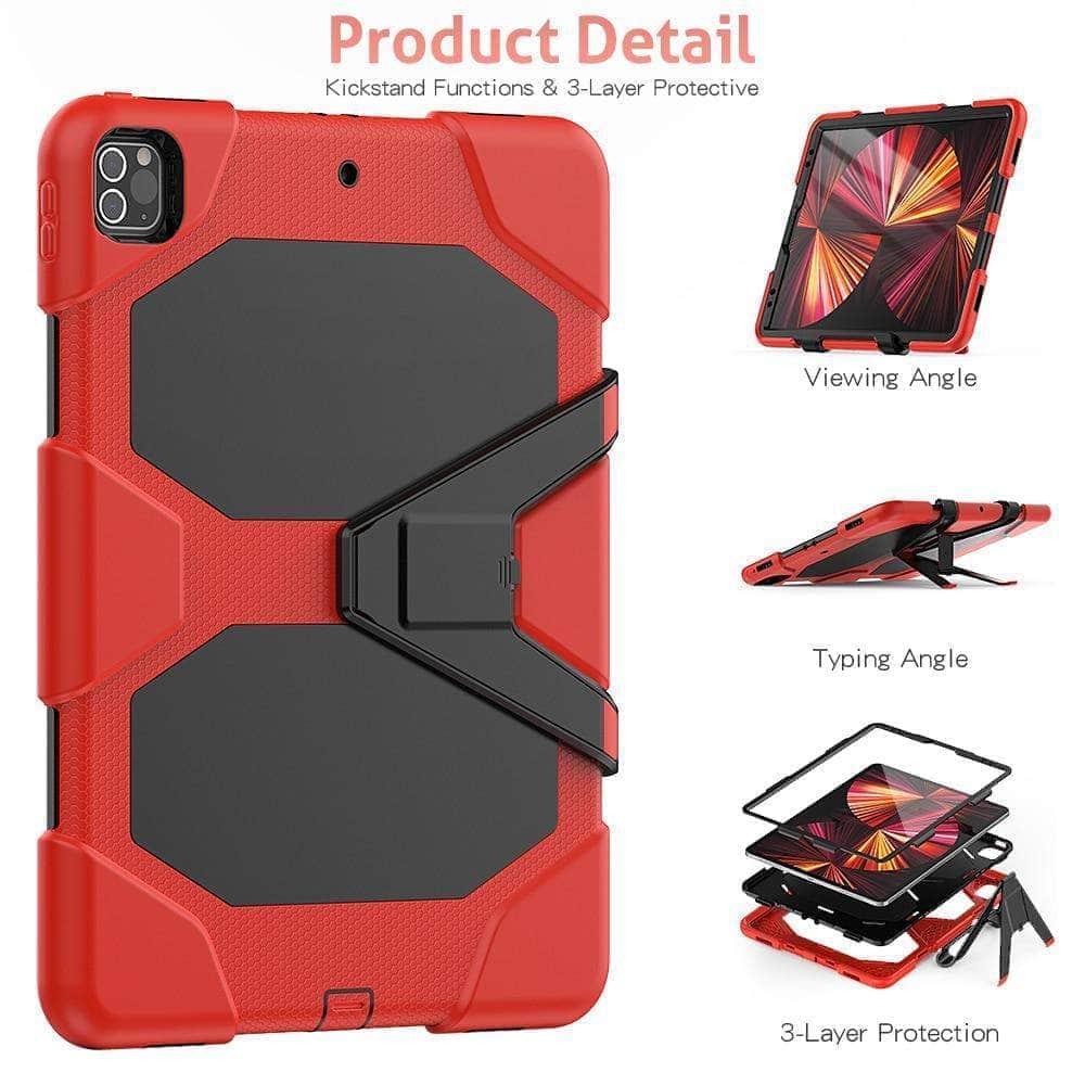CaseBuddy Australia Casebuddy iPad Pro 12.9 2021 Tough Box Shockproof Thick Silicone Rugged Cover