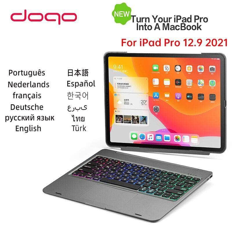 CaseBuddy Australia Casebuddy Gray / English Keyboard iPad Pro 12.9 2021Magic Backlight Trackpad Keyboard Case