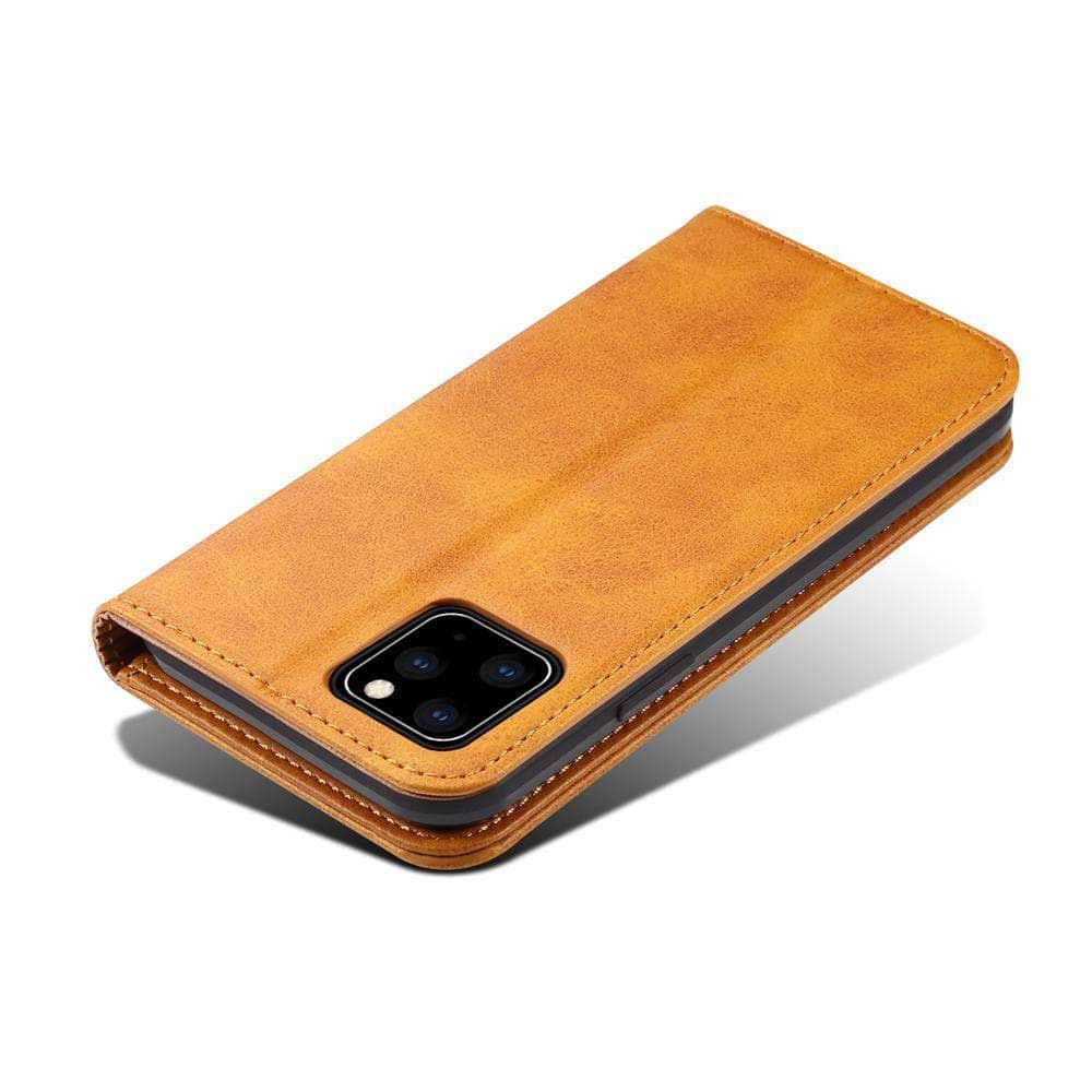 iPhone 11 Pro Max PU Leather Flip Stand Wallet Shockproof Case - CaseBuddy