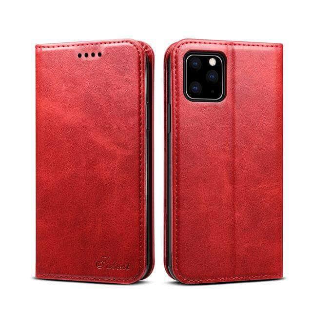 iPhone 11 Pro Max PU Leather Flip Stand Wallet Shockproof Case - CaseBuddy