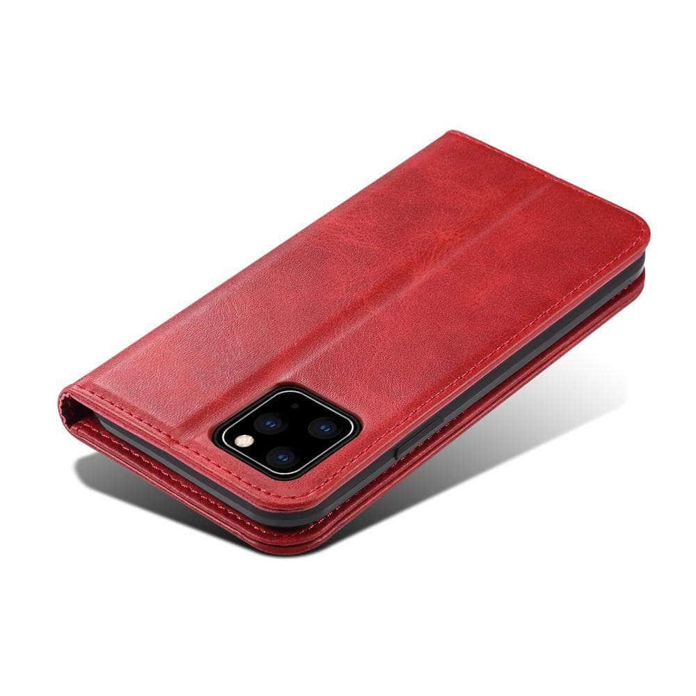 iPhone 11 Pro Max PU Leather Flip Stand Wallet Shockproof Case - CaseBuddy