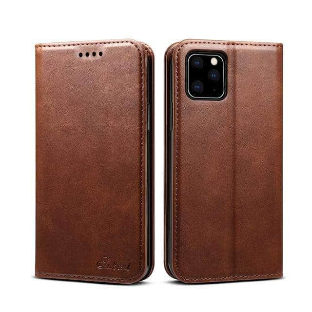 iPhone 11 Pro Max PU Leather Flip Stand Wallet Shockproof Case - CaseBuddy