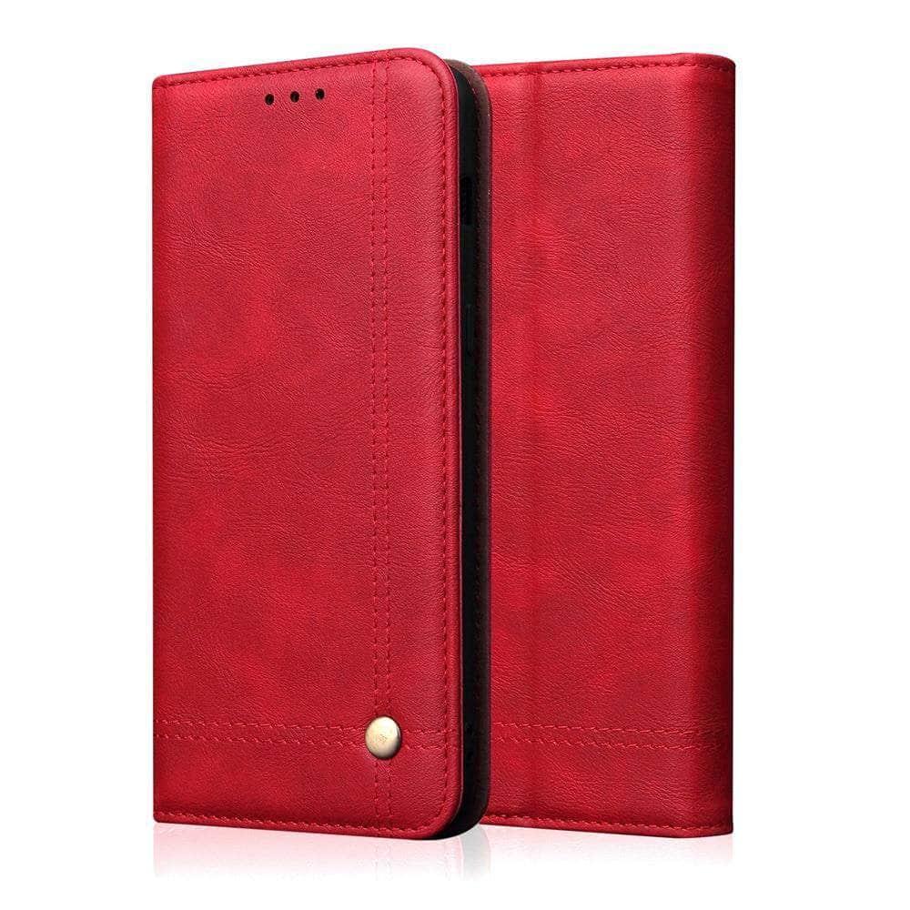 iPhone 11 Pro Max Retro Crazy Horse Pattern PU Leather Flip Stand Wallet Case with Card Slot Shockproof Fundas - CaseBuddy