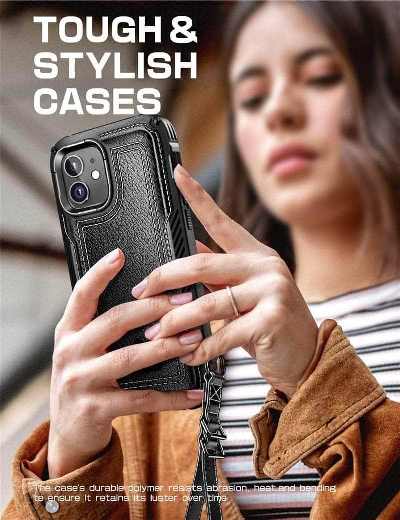 CaseBuddy Australia Casebuddy iPhone 12 6.1 inch SUPCASE UB Royal Full-Body Rugged Leather Case