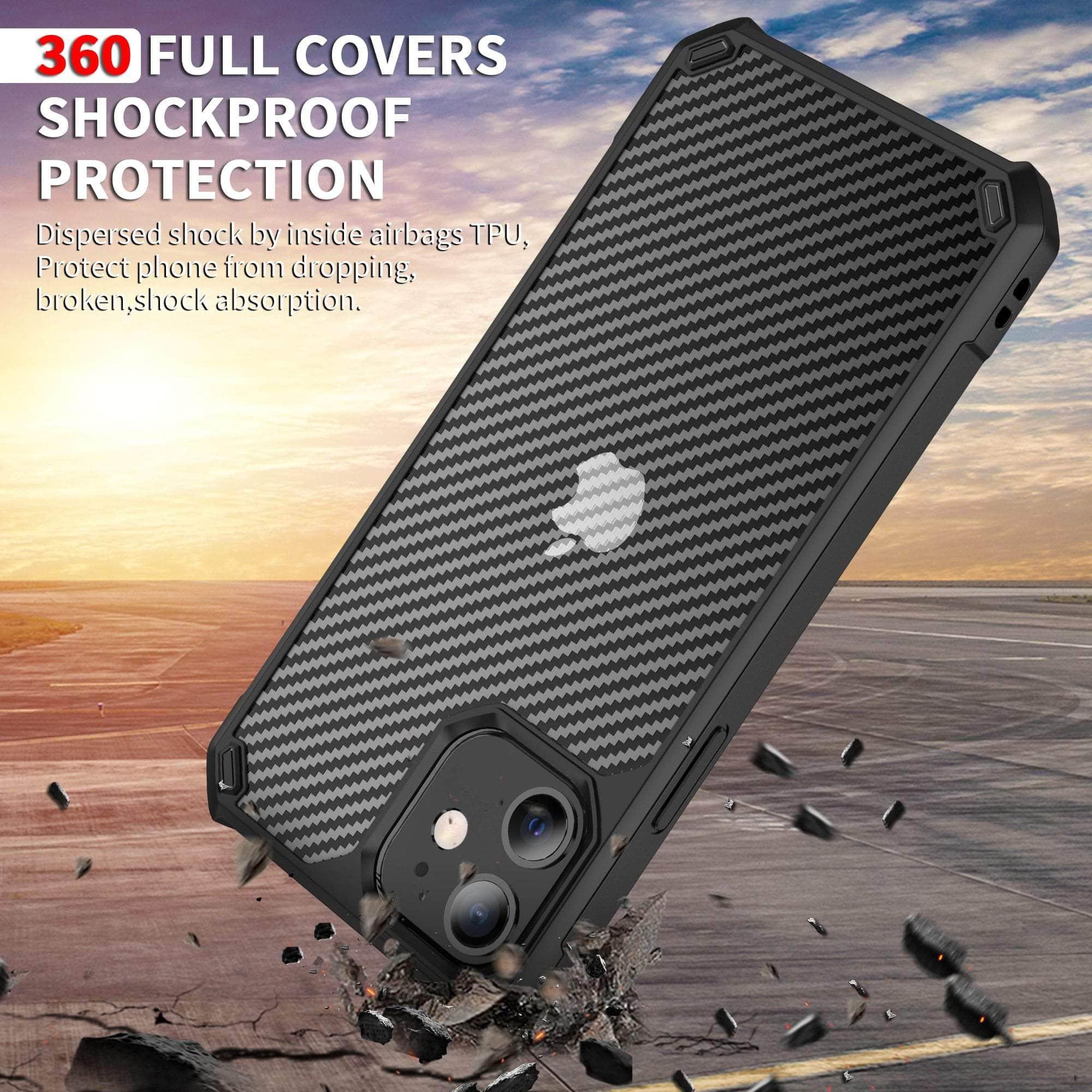 CaseBuddy Australia Casebuddy iPhone 13 & 13 Pro Airbag Carbon Fiber Shockproof Case