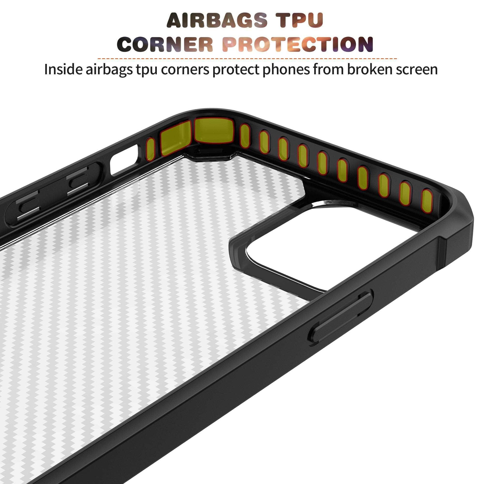 CaseBuddy Australia Casebuddy iPhone 13 & 13 Pro Airbag Carbon Fiber Shockproof Case