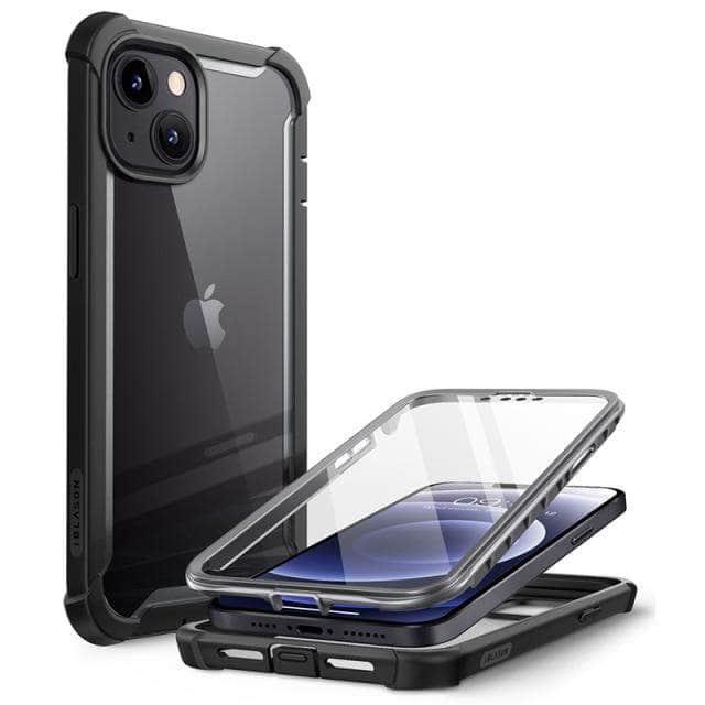 CaseBuddy Australia Casebuddy PC + TPU / Black iPhone 13 I-BLASON Ares Dual Layer Rugged Clear Bumper