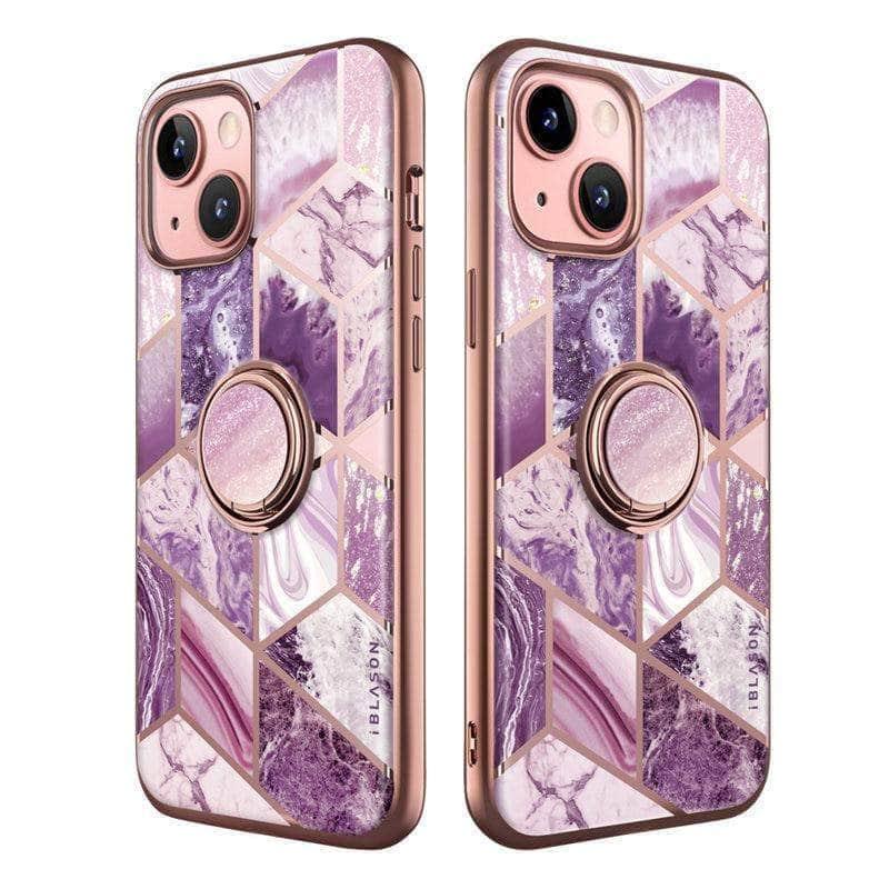 CaseBuddy Australia Casebuddy iPhone 13 I-BLASON Cosmo Snap Marble Ring Holder Case