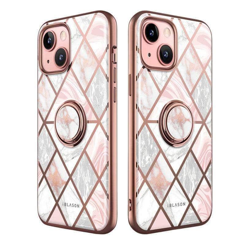 CaseBuddy Australia Casebuddy iPhone 13 I-BLASON Cosmo Snap Marble Ring Holder Case