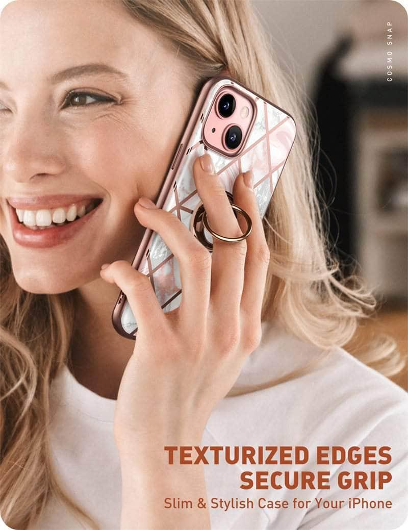CaseBuddy Australia Casebuddy iPhone 13 I-BLASON Cosmo Snap Marble Ring Holder Case