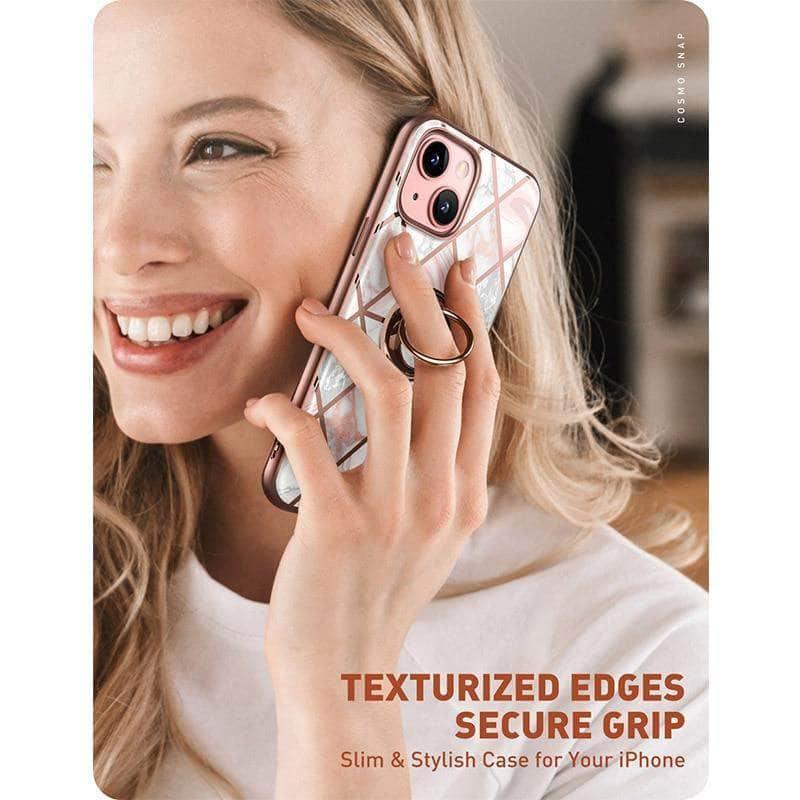 CaseBuddy Australia Casebuddy iPhone 13 I-BLASON Cosmo Snap Marble Ring Holder Case