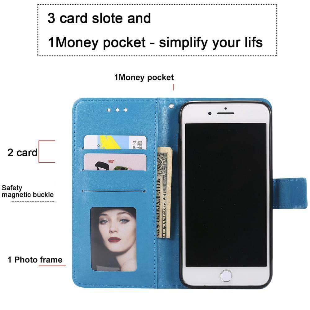 CaseBuddy Australia iPhone 13 Mini Embossed Mandala Flower Case iPhone Leather Wallet Flip Case