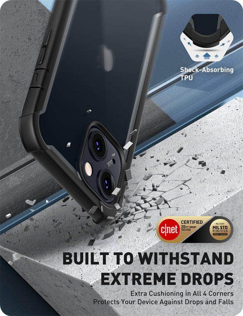CaseBuddy Australia Casebuddy iPhone 13 Mini I-BLASON Ares Dual Layer Rugged Clear Bumper