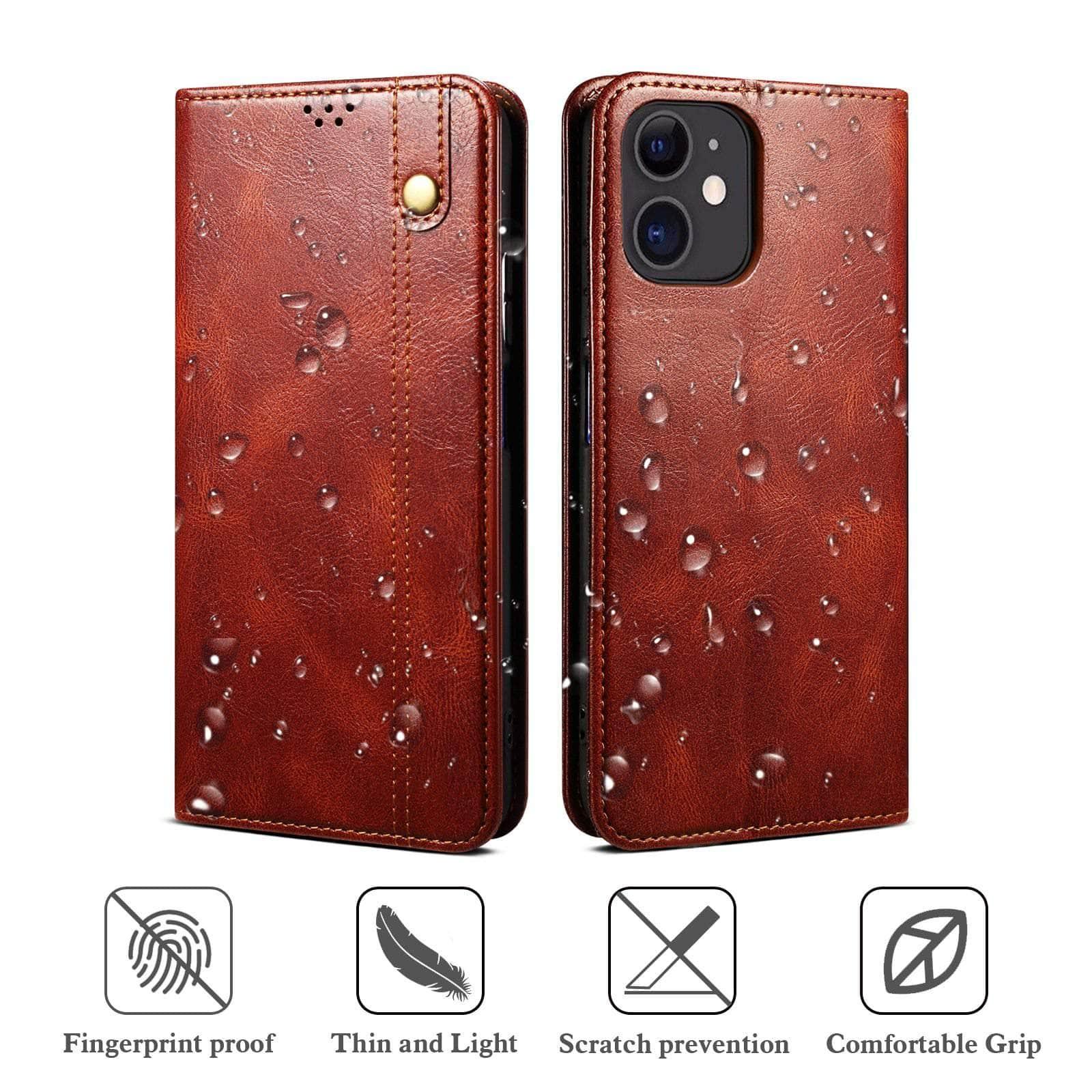 CaseBuddy Australia Casebuddy iPhone 13 Mini Stand Card Pocket Leather Soft Case