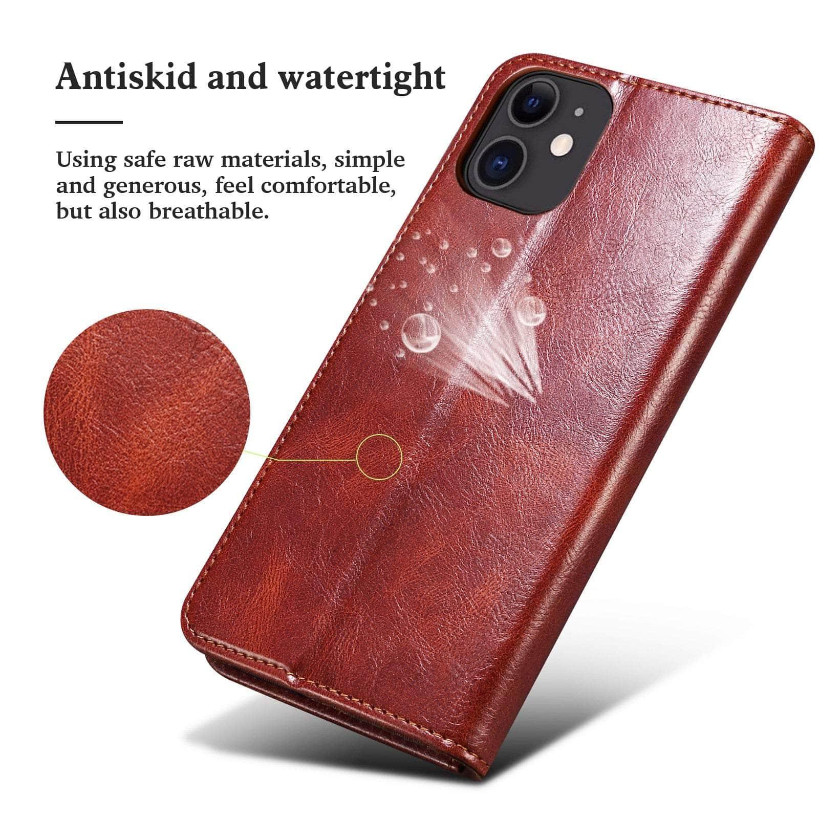 CaseBuddy Australia Casebuddy iPhone 13 Mini Stand Card Pocket Leather Soft Case