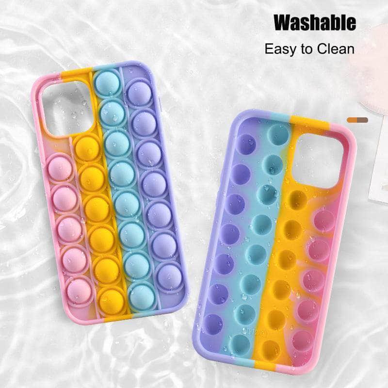 CaseBuddy Australia Casebuddy for iPhone 13 Mini / Pink iPhone 13 Mini Stress Reliever Fidget Push Bubble Case