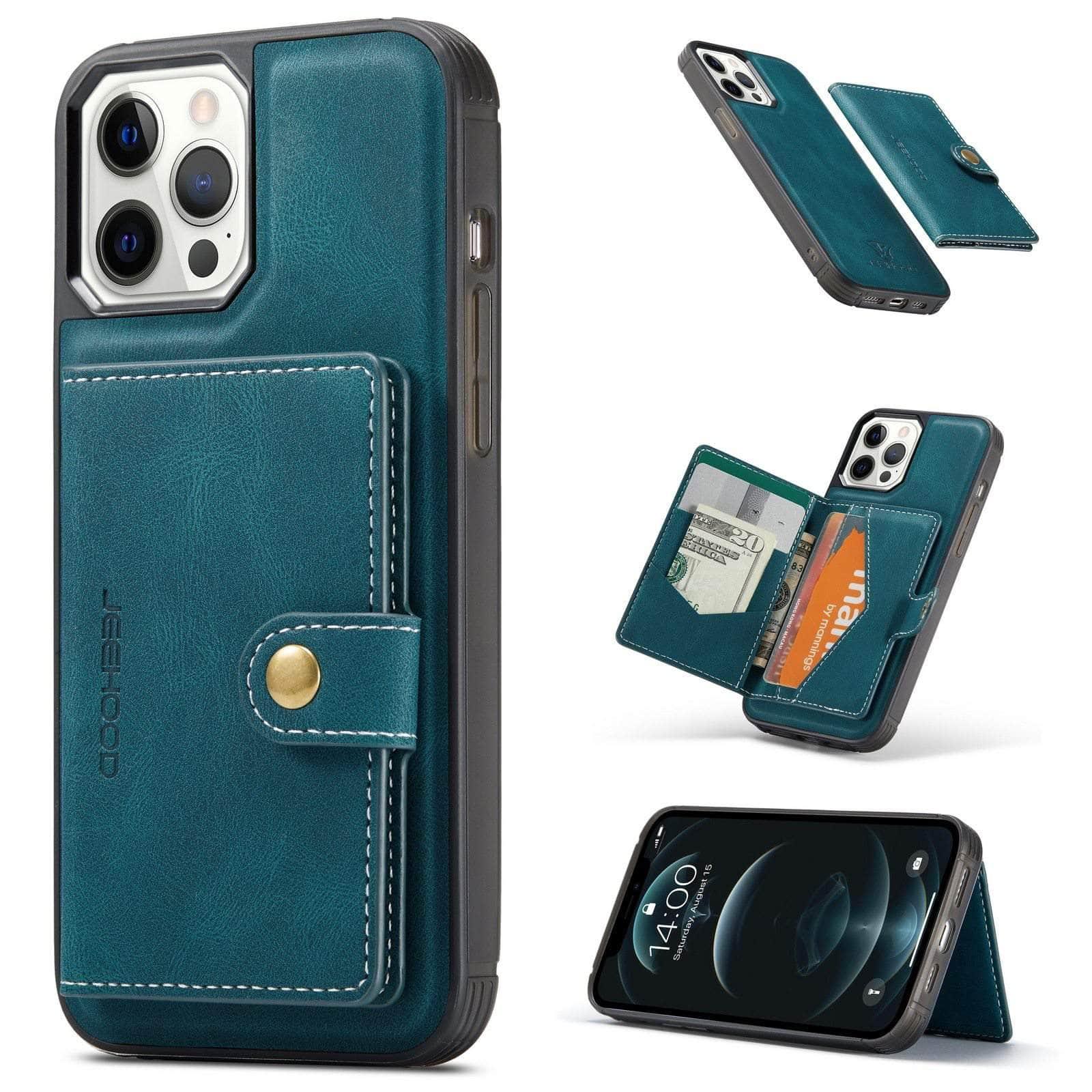 CaseBuddy Australia Casebuddy iPhone 13 Pro Max Back Leather Card Holder Case