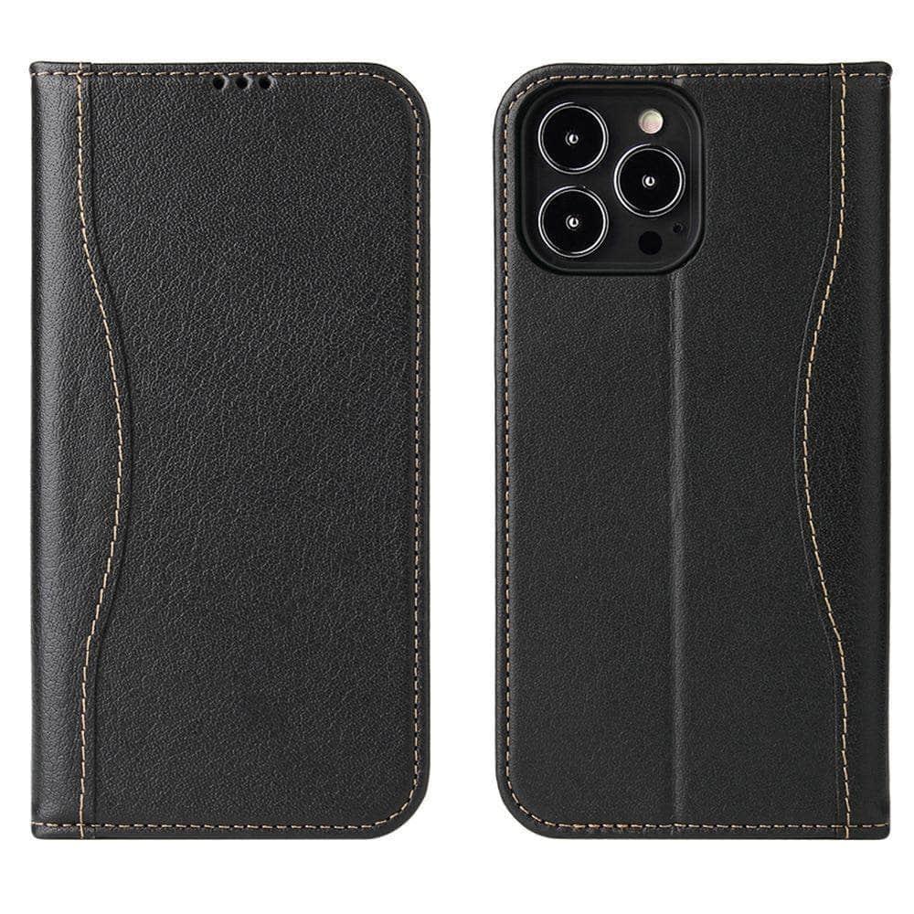 CaseBuddy Australia Casebuddy iPhone 13 Pro Max Genuine Leather Wallet Card Slot Case