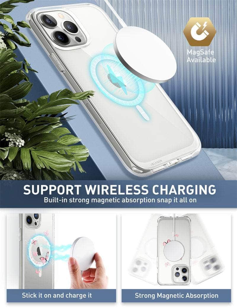 CaseBuddy Australia Casebuddy PC + TPU / Clear iPhone 13 Pro Max I-BLASON Halo Slim Clear MagSafe Case