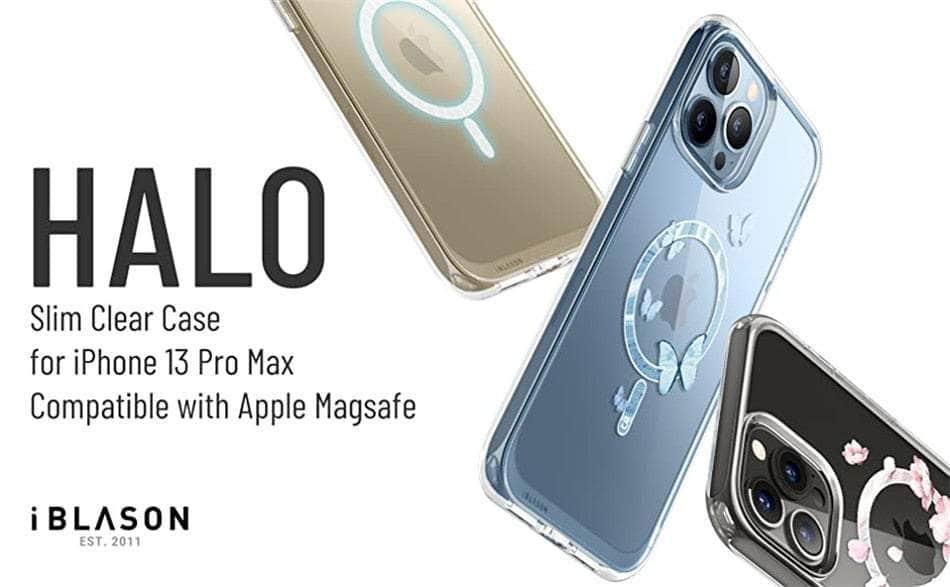 CaseBuddy Australia Casebuddy PC + TPU / Clear iPhone 13 Pro Max I-BLASON Halo Slim Clear MagSafe Case