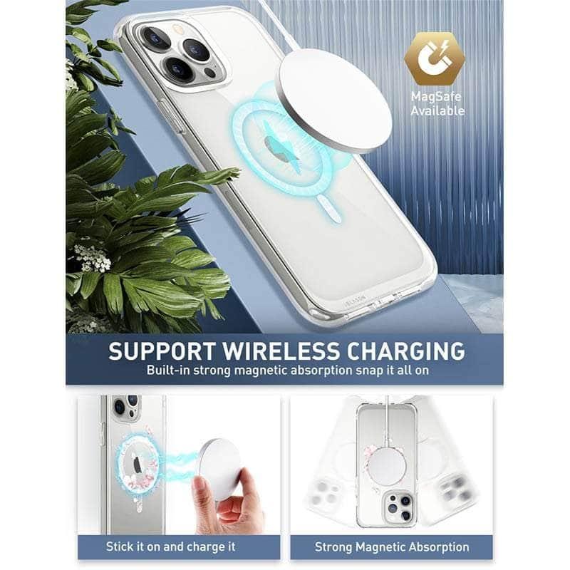 CaseBuddy Australia Casebuddy PC + TPU / Clear iPhone 13 Pro Max I-BLASON Halo Slim Clear MagSafe Case