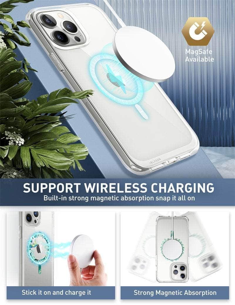 CaseBuddy Australia Casebuddy PC + TPU / Clear iPhone 13 Pro Max I-BLASON Halo Slim Clear MagSafe Case