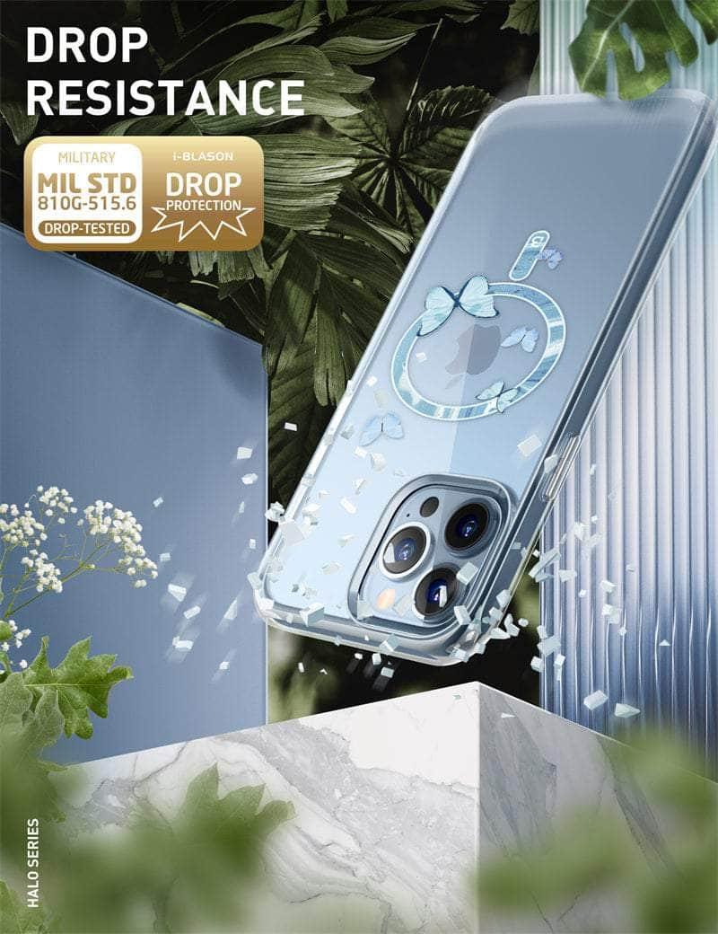 CaseBuddy Australia Casebuddy PC + TPU / Clear iPhone 13 Pro Max I-BLASON Halo Slim Clear MagSafe Case