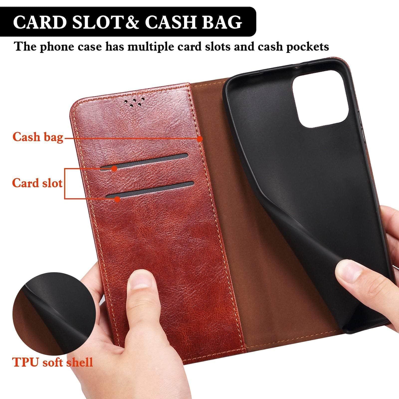 CaseBuddy Australia Casebuddy iPhone 13 Pro Max Stand Card Pocket Leather Soft Case