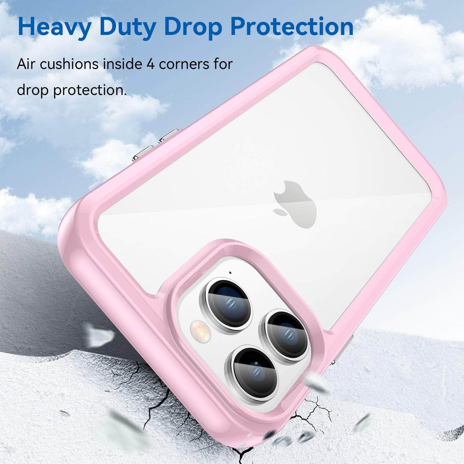 Casebuddy Pink / for iphone 14 iPhone 14 Acrylic Fitted Shockproof Anti-Slip Case