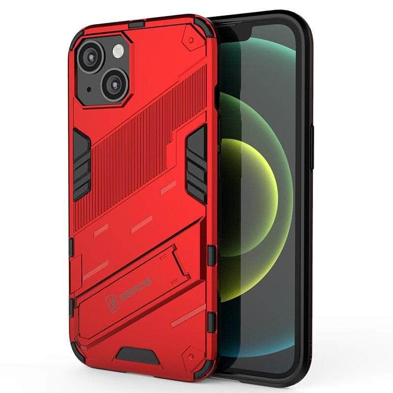Casebuddy Red / For iPhone 14 Max iPhone 14 Max Shockproof Punk Armour Kickstand Bumper