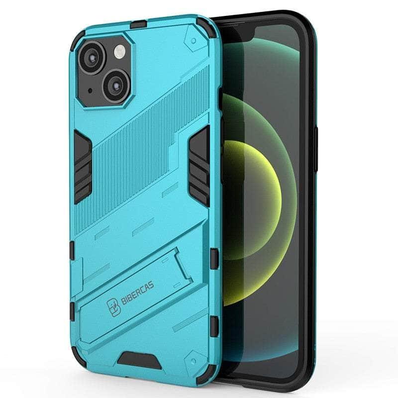 Casebuddy Blue / For iPhone 14 Max iPhone 14 Max Shockproof Punk Armour Kickstand Bumper