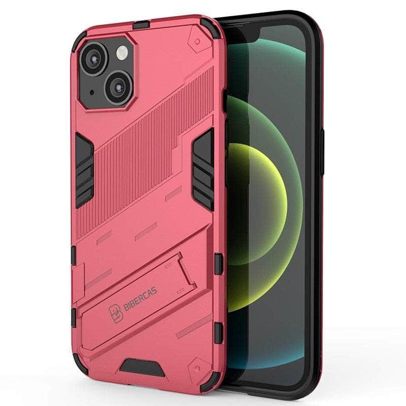 Casebuddy Pink / For iPhone 14 Max iPhone 14 Max Shockproof Punk Armour Kickstand Bumper