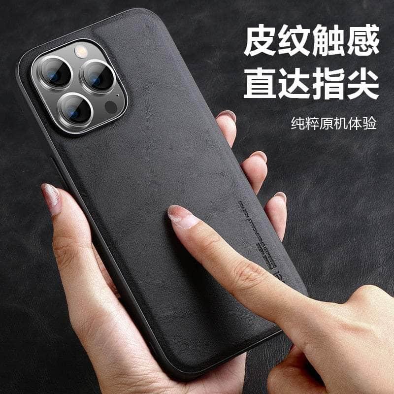 Casebuddy iPhone 14 Max Vintage Leather TPU Cover