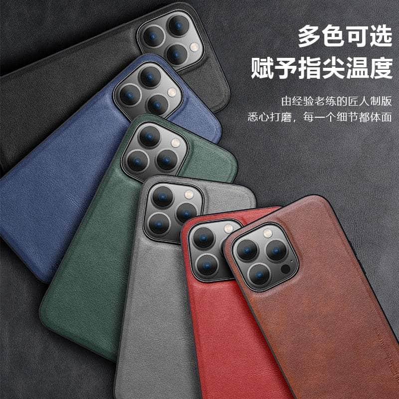 Casebuddy iPhone 14 Max Vintage Leather TPU Cover
