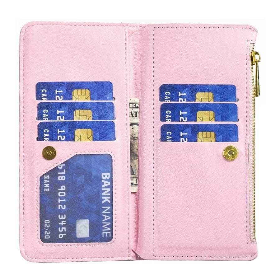 Casebuddy iPhone 14 Max Flip Zipper Leather Case