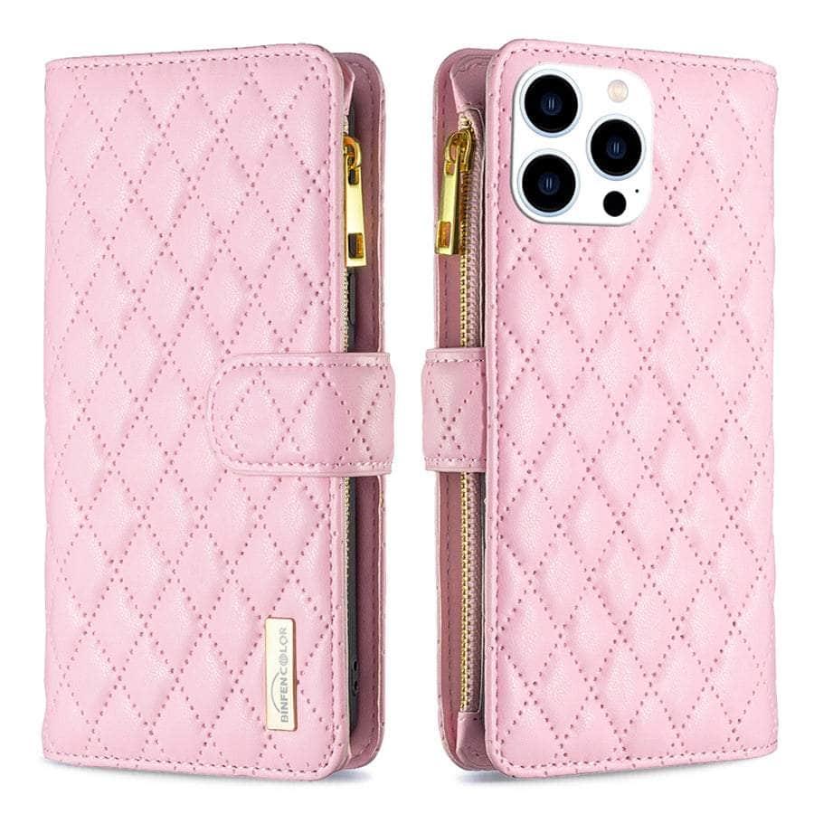 Casebuddy iPhone 14 Max Flip Zipper Leather Case