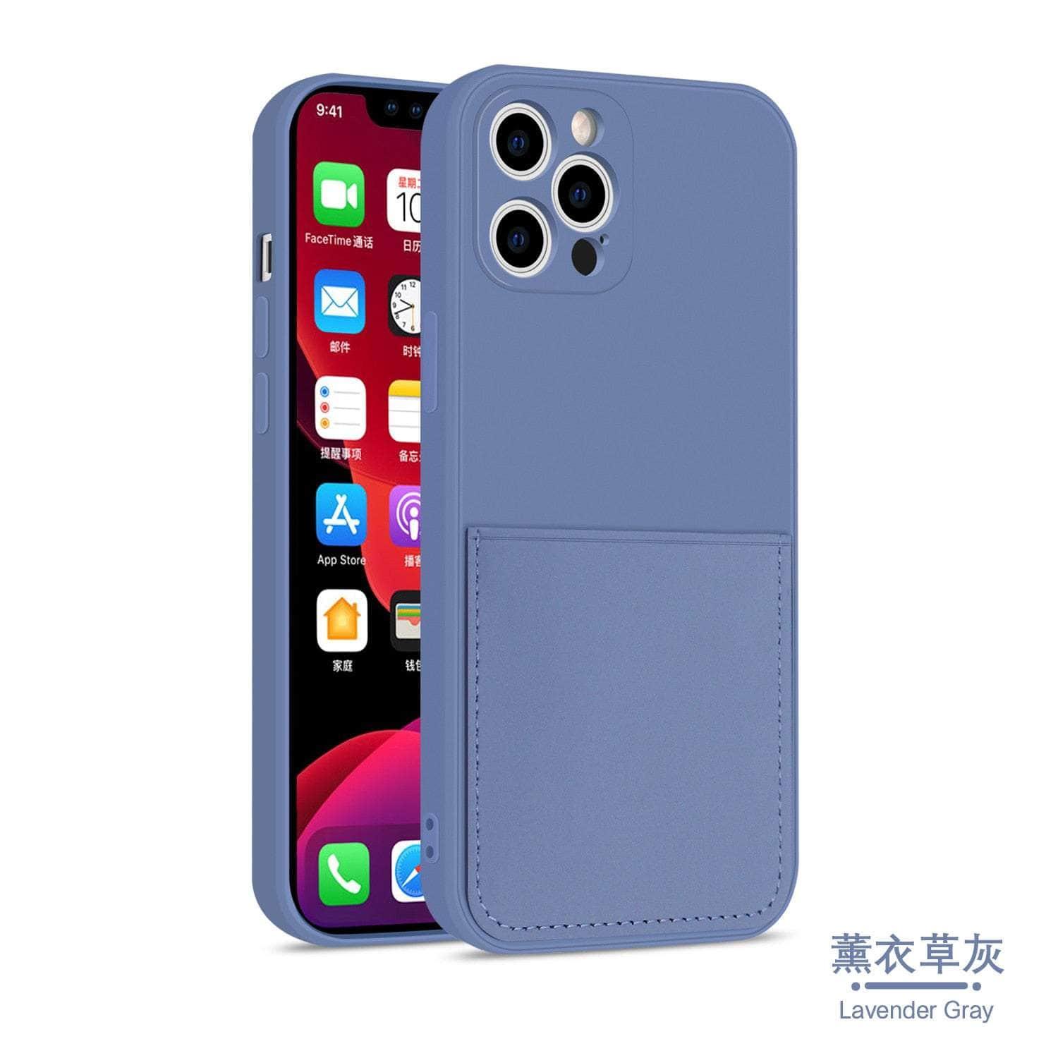 Casebuddy for iPhone 14 Max / TU6 iPhone 14 Max Silicone Card Holder Wallet