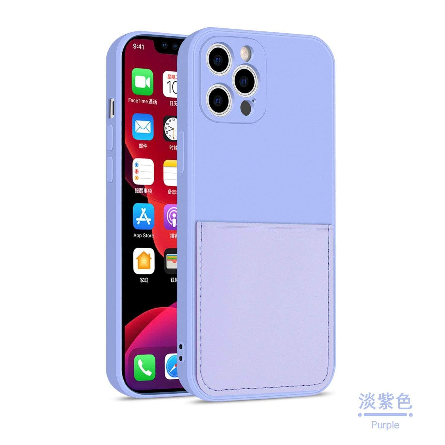 Casebuddy iPhone 14 Max Silicone Card Holder Wallet