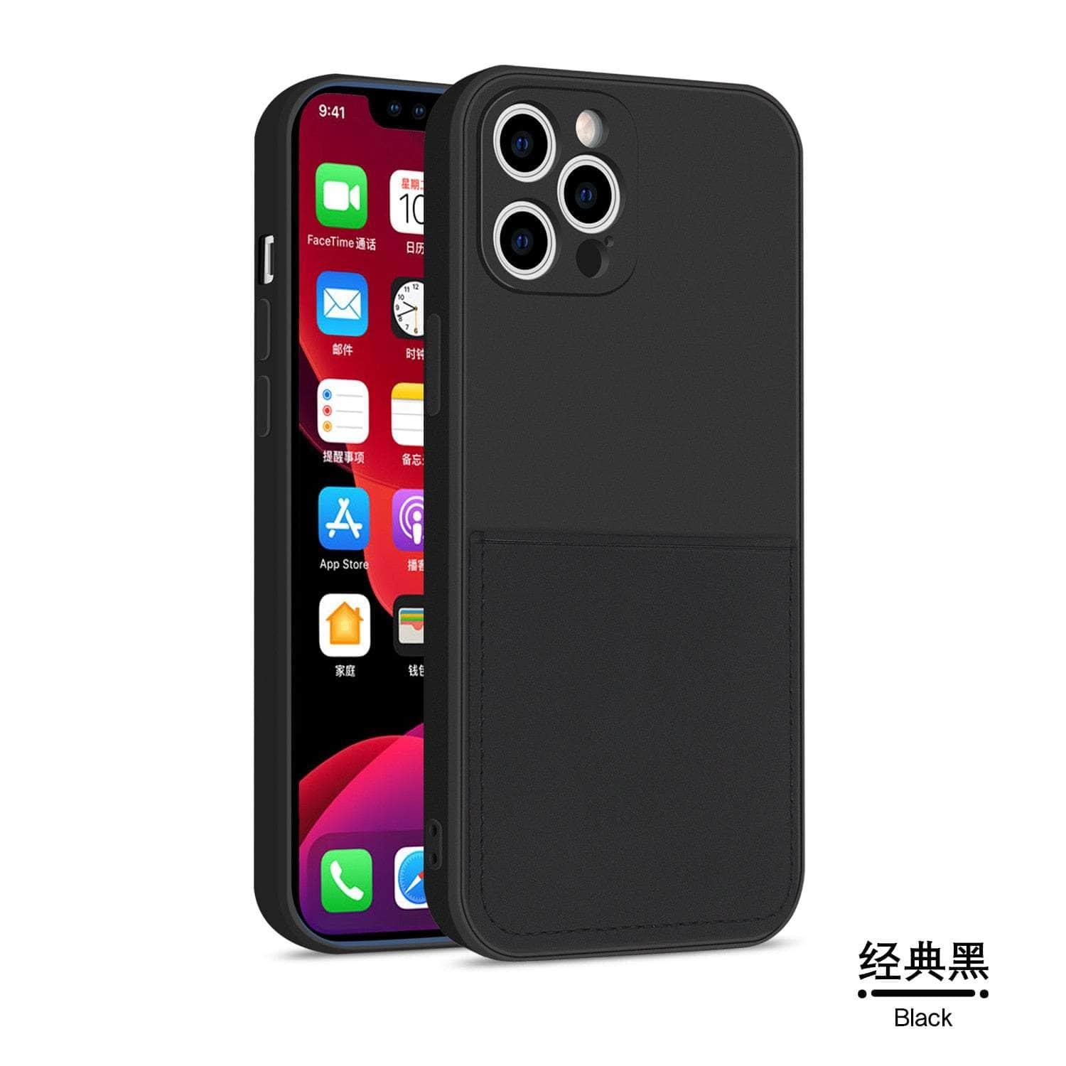 Casebuddy iPhone 14 Max Silicone Card Holder Wallet