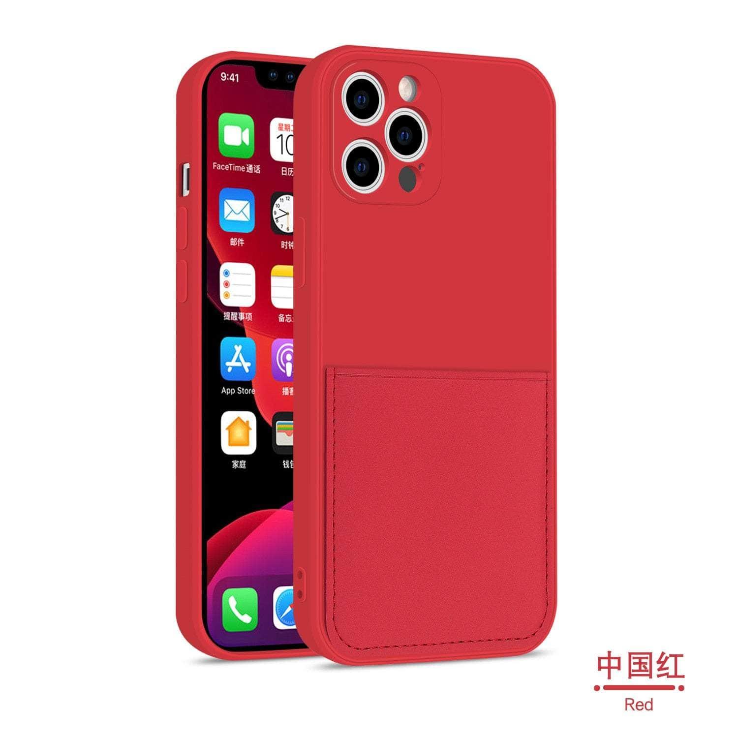Casebuddy for iPhone 14 Max / TU7 iPhone 14 Max Silicone Card Holder Wallet