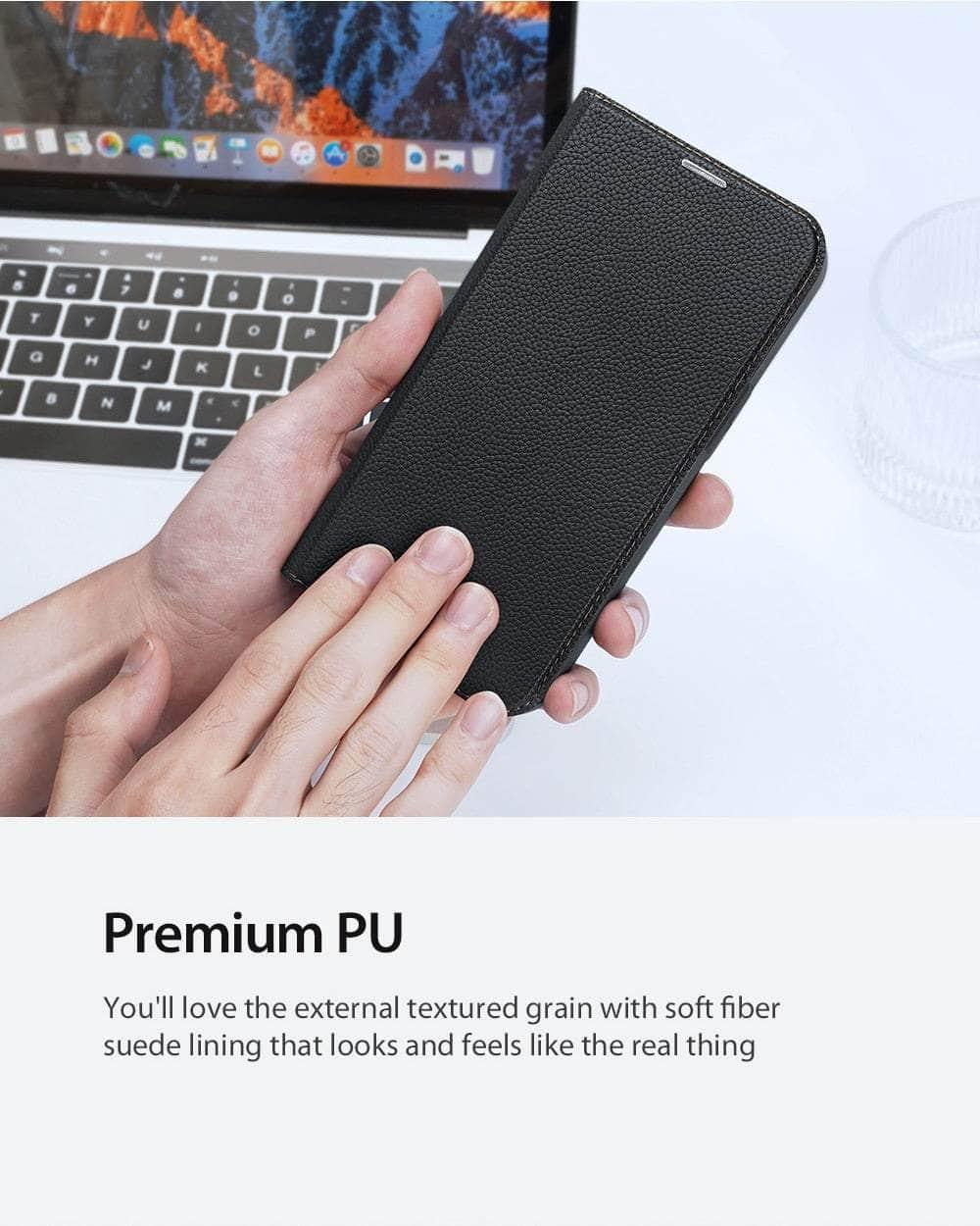 Casebuddy iPhone 14 Pro Max Magnetic Folio Leather Flip Wallet Stand