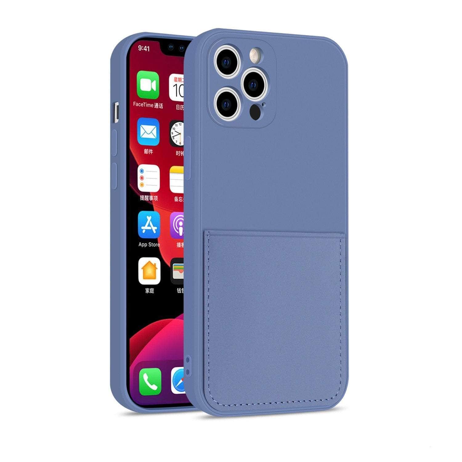 Casebuddy for iPhone 14 ProMax / TU6 iPhone 14 Pro Max Silicone Card Holder Wallet