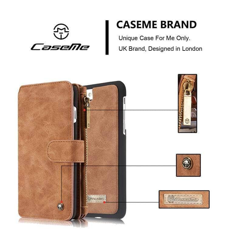 CaseBuddy Australia Casebuddy iPhone SE 2020 Luxury Flip Leather Wallet Zipper Card Holder