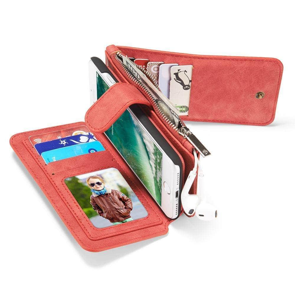 CaseBuddy Australia Casebuddy iPhone SE 2020 Luxury Flip Leather Wallet Zipper Card Holder