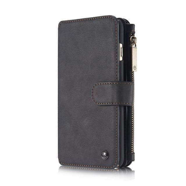 CaseBuddy Australia Casebuddy For iPhone SE 2020 / Black iPhone SE 2020 Luxury Flip Leather Wallet Zipper Card Holder
